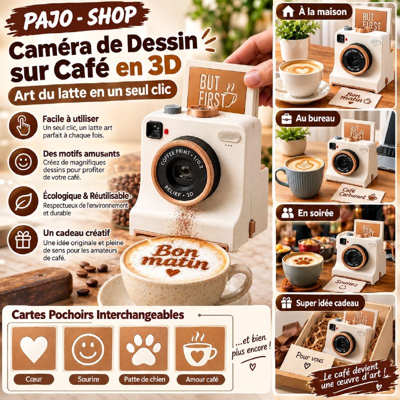 Caméra Latte Art Créative